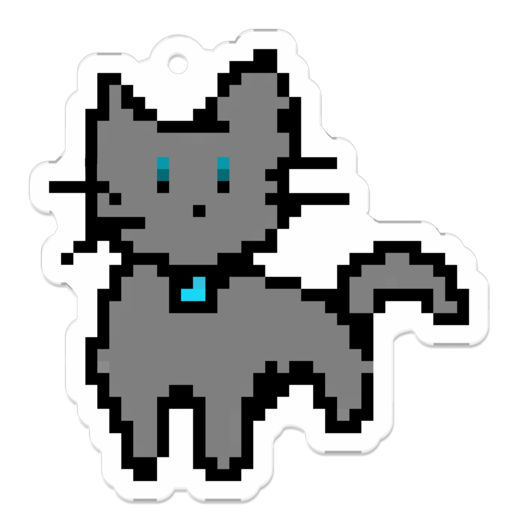 ロシアンブルー(ドット絵風)アクキー