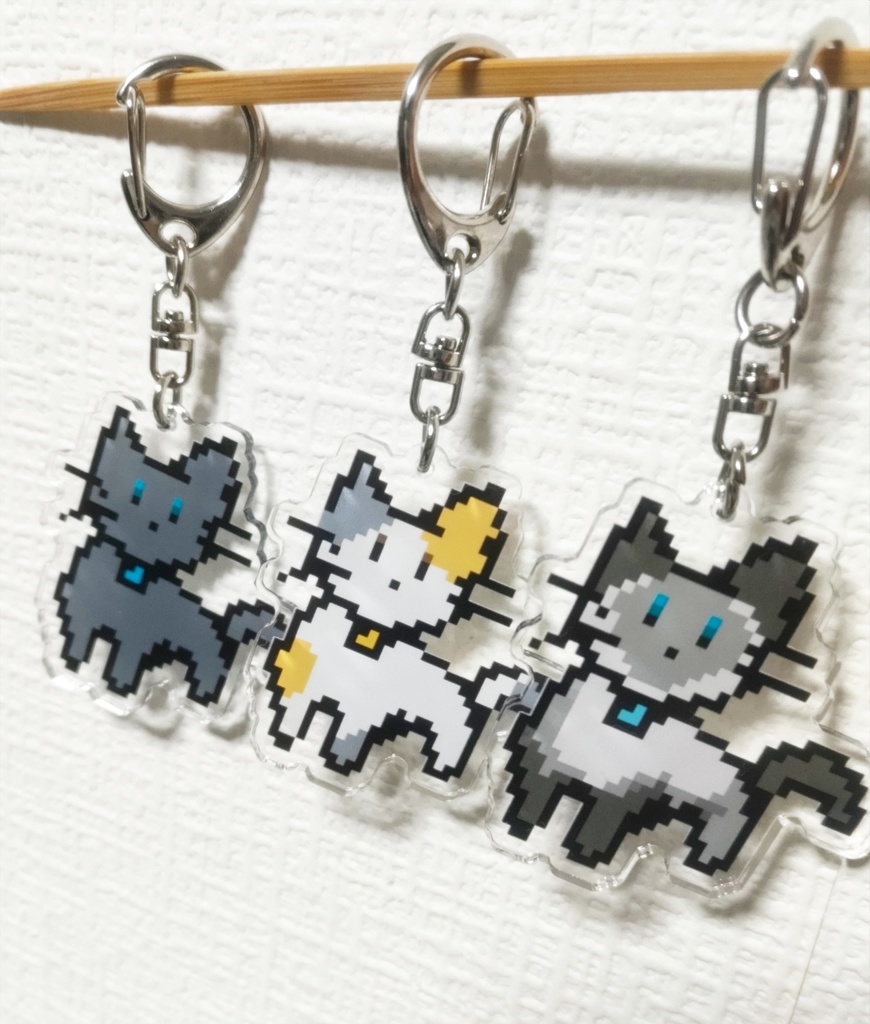 ロシアンブルー(ドット絵風)アクキー