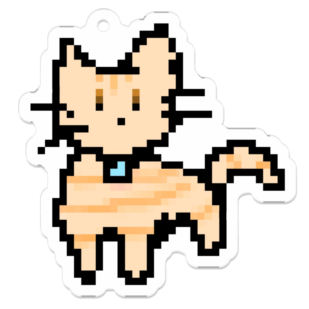 茶トラ(ドット絵風)アクキー