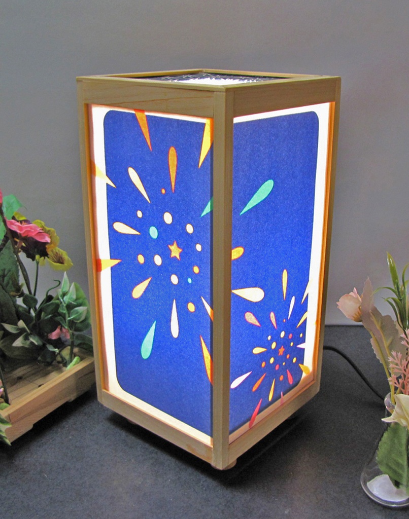 夢明り 天衣無縫/夜宴慕情 LED・桧枠造り・厚上質紙張貼・軽量/02-52