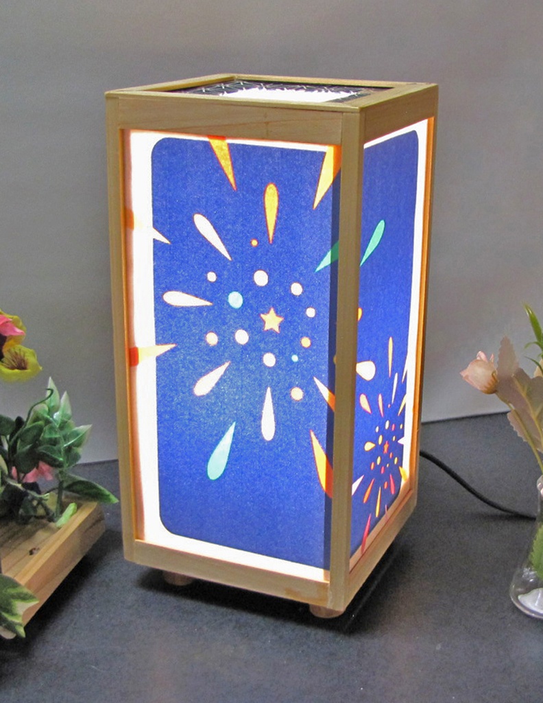 夢明り 天衣無縫/夜宴慕情 LED・桧枠造り・厚上質紙張貼・軽量/02-52