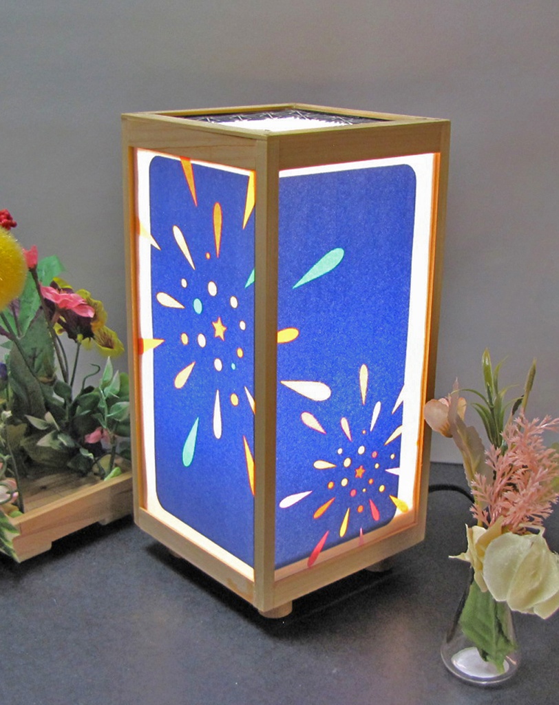 夢明り 天衣無縫/夜宴慕情 LED・桧枠造り・厚上質紙張貼・軽量/02-52