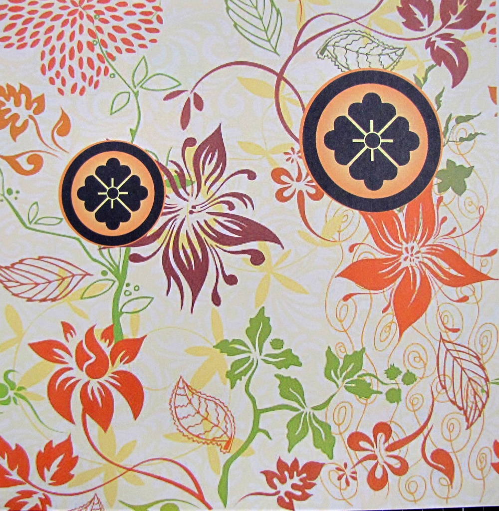 夢明かり 家紋の宿り木/丸に花角 LED・桧枠造・厚上質紙張貼・軽量/02-15