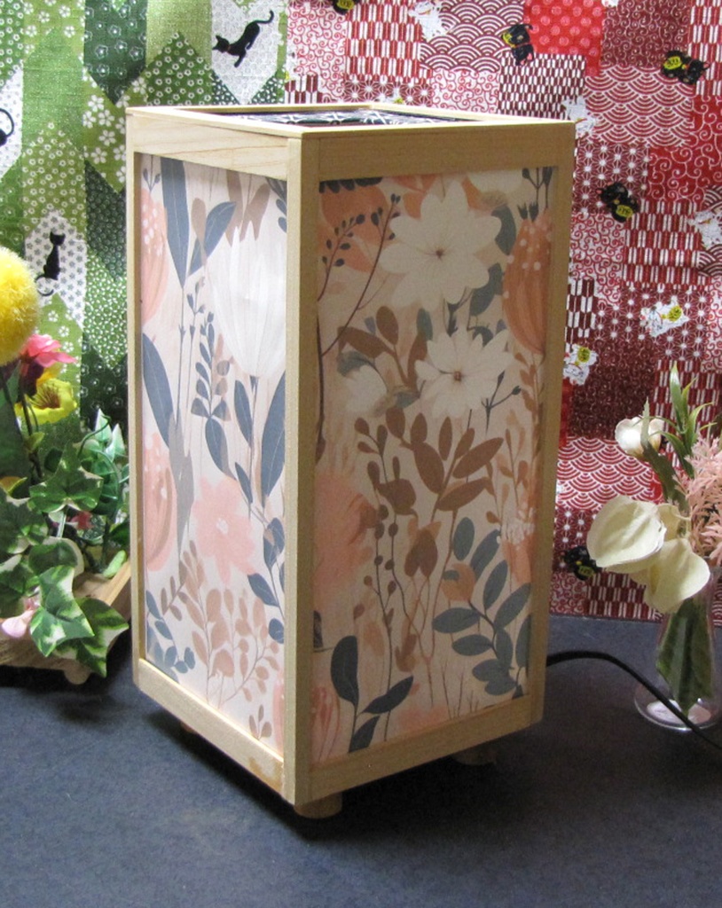 夢明かり 華燭の宿り木/晩秋慕情 LED・桧枠造り・厚上質紙張貼・軽量/02-26