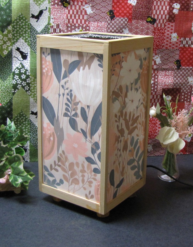 夢明かり 華燭の宿り木/晩秋慕情 LED・桧枠造り・厚上質紙張貼・軽量/02-26