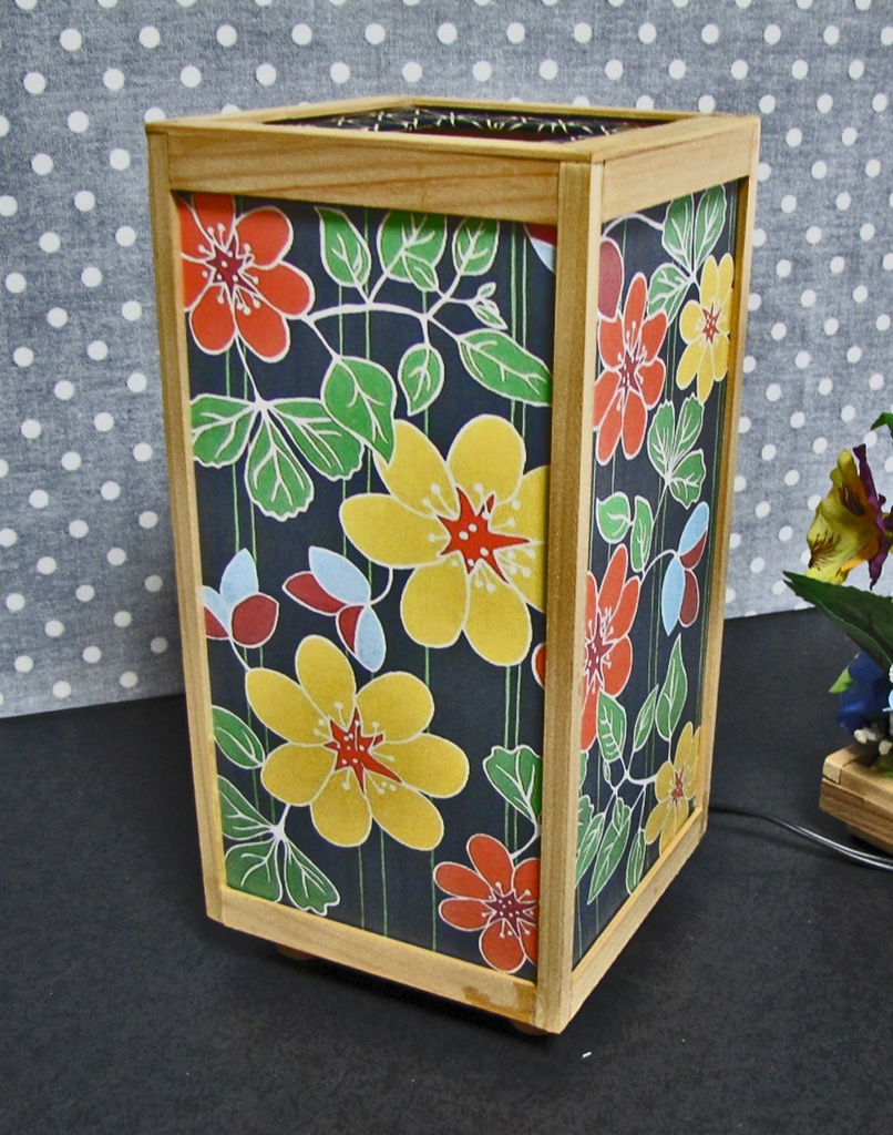 夢明かり 華燭の宿り木/夜宴に咲く花  LED・桧枠造り・厚紙張貼・軽量/5-105