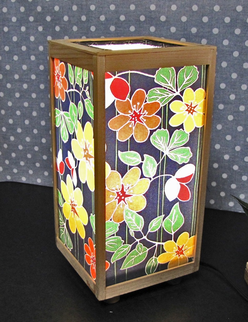 夢明かり 華燭の宿り木/夜宴に咲く花  LED・桧枠造り・厚紙張貼・軽量/5-105