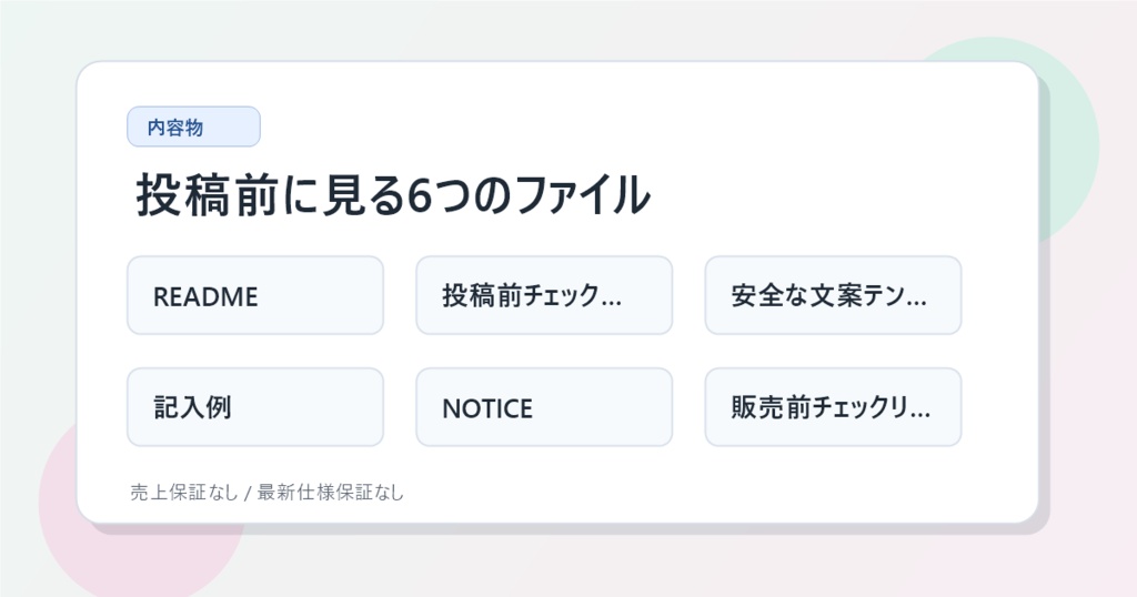 X・note投稿前チェック&再告知テンプレ ミニ実用版