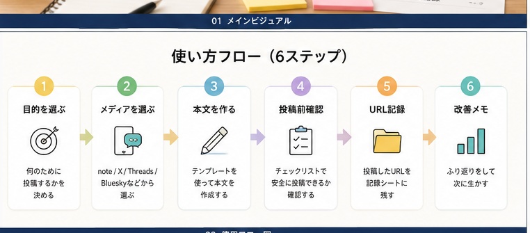 note・SNS投稿を止めないためのスターターテンプレート100