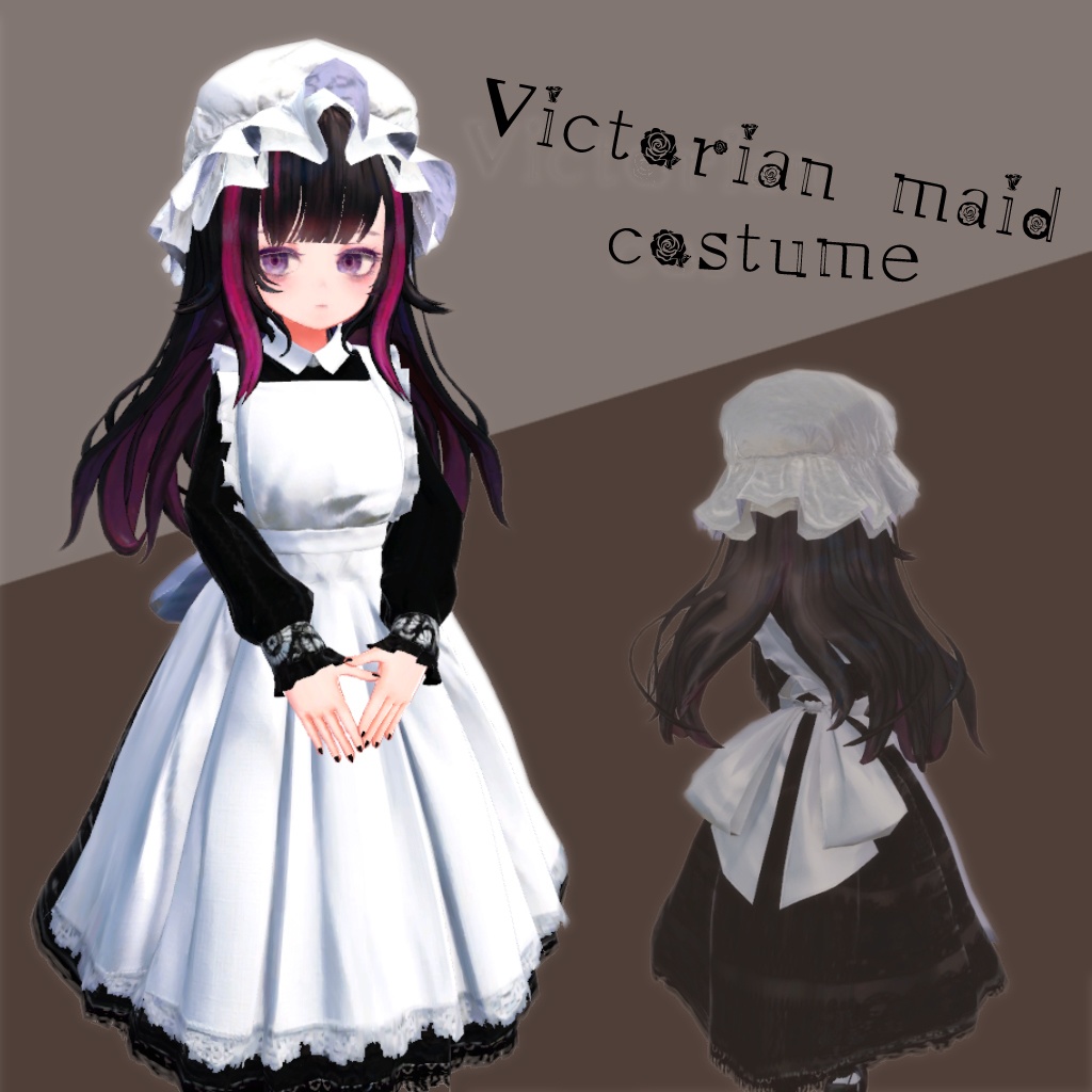 Victorian maid costume(黒兎さより対応済衣装モデル)