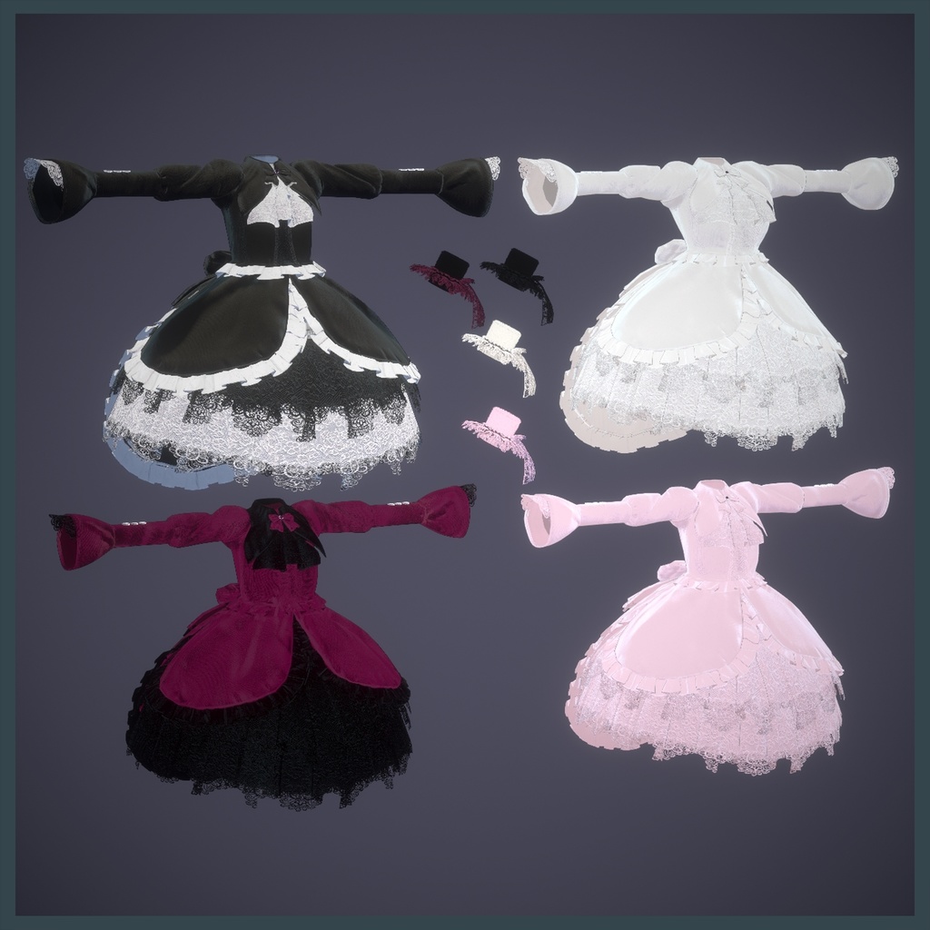 Silence black dress (複数アバター対応)