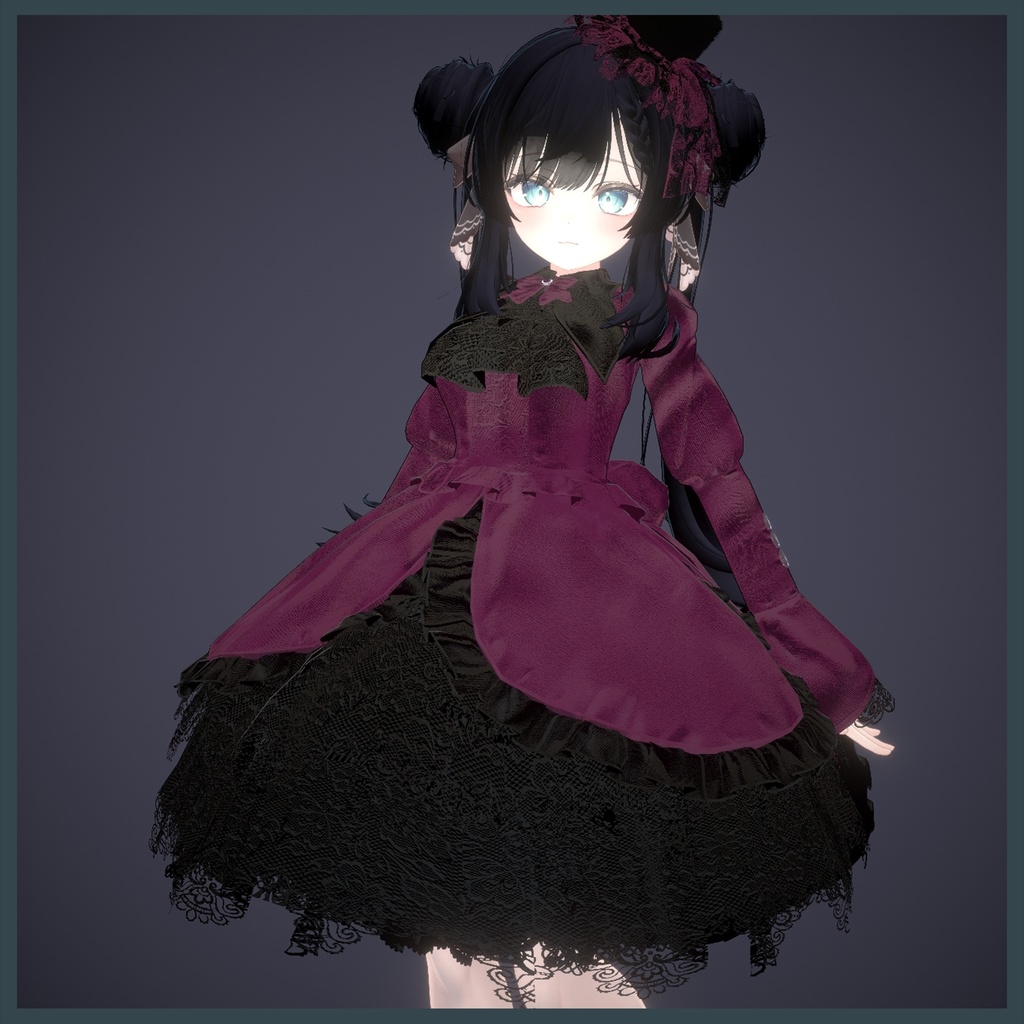 Silence black dress (複数アバター対応)