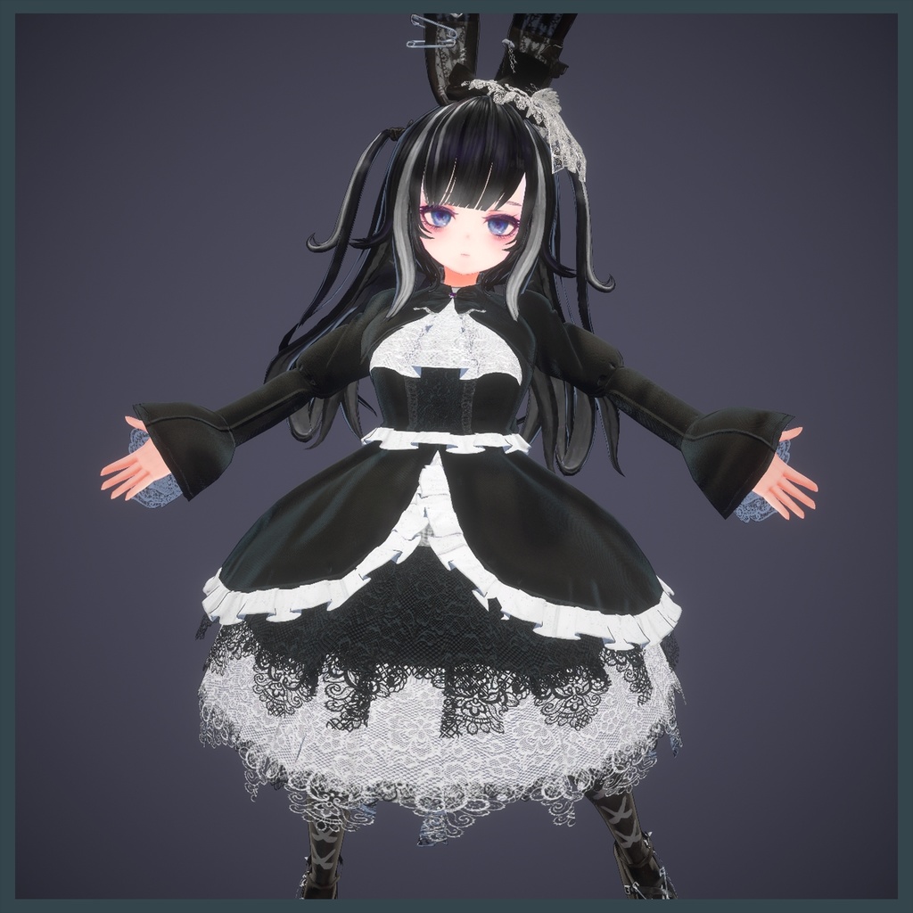 Silence black dress (複数アバター対応)