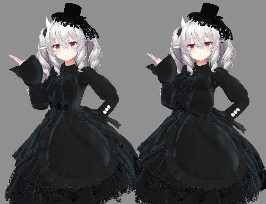 Silence black dress (複数アバター対応)