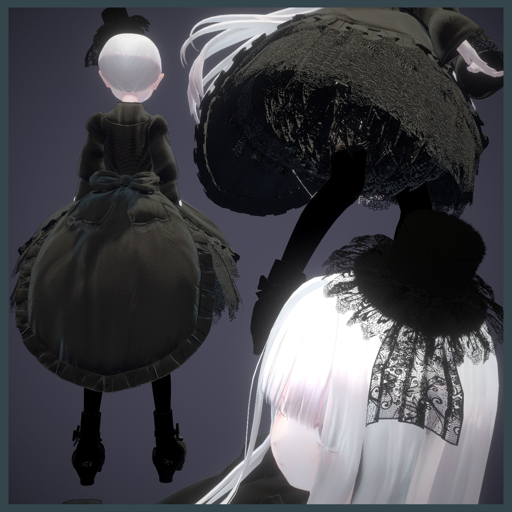 Silence black dress (複数アバター対応)