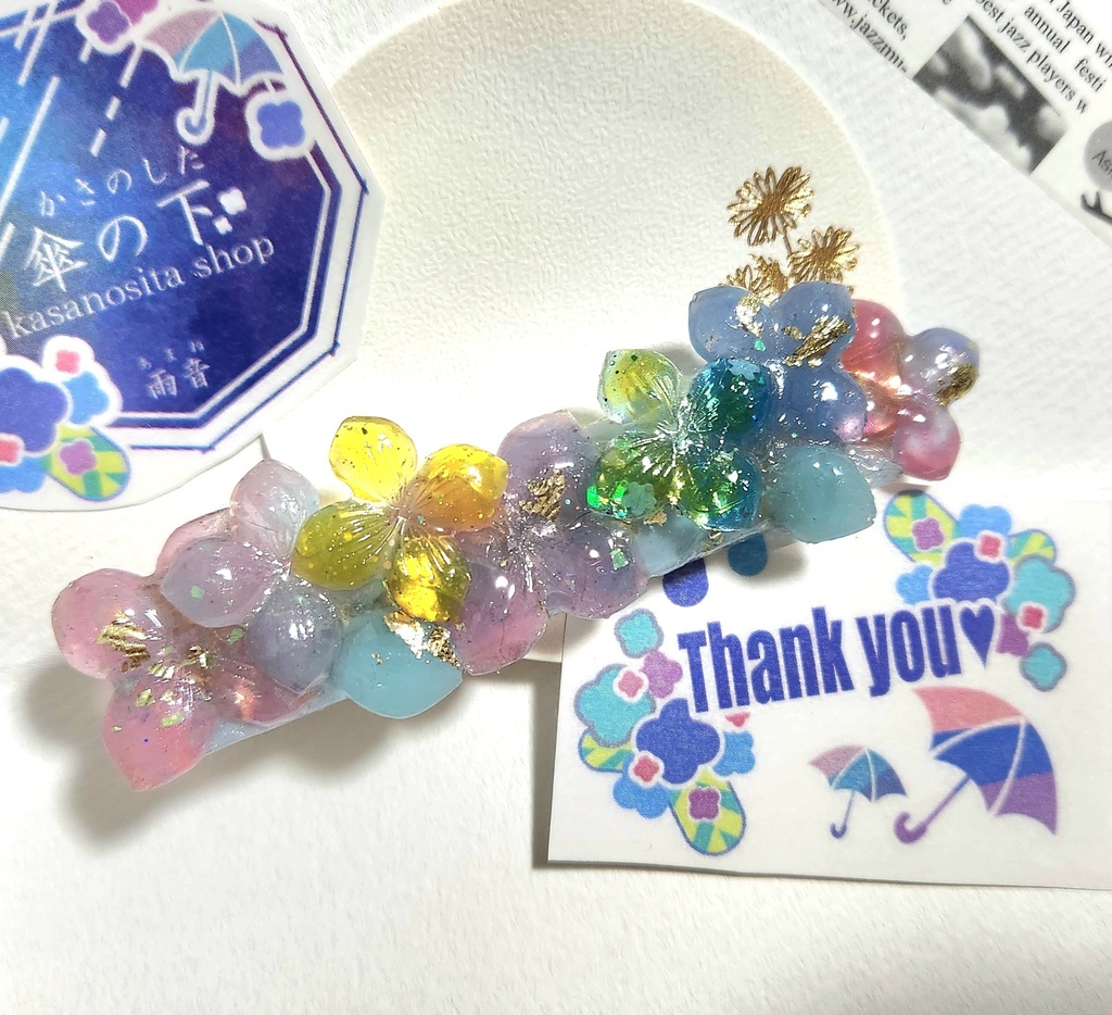 紫陽花ヘアクリップ
