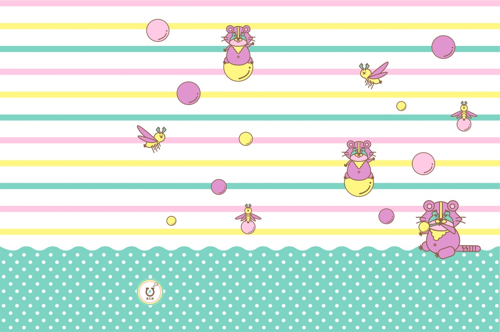 「びわ湖woクリーンniあらいぐま」しゃぼん玉スマホケース