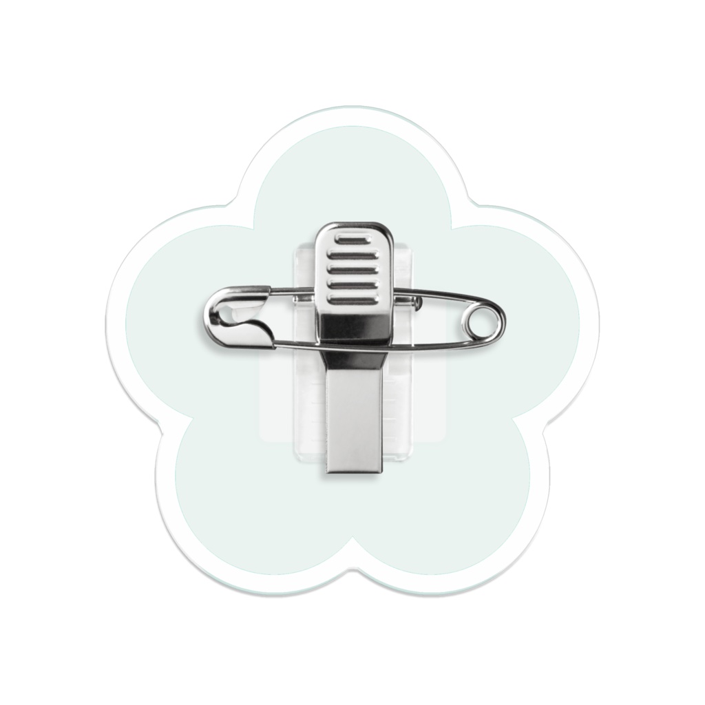 「文字」しが名札ダイカットアクリルバッジ