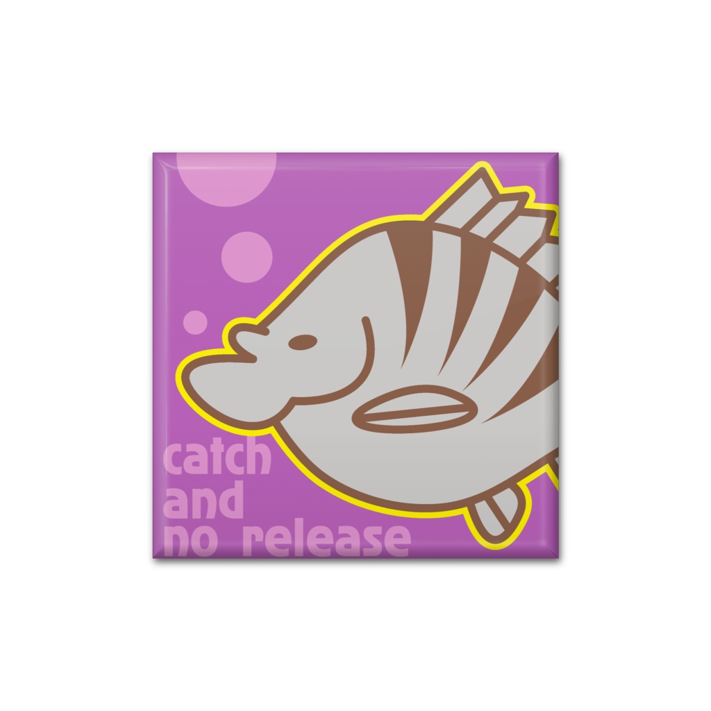 「よそもん」catch and no release缶バッジ