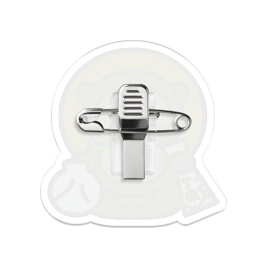 「滋賀のもん」信楽焼の狸 ダイカットアクリルバッジ