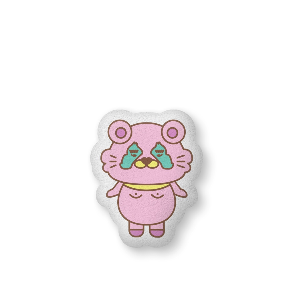 「びわ湖woクリーンniあらいぐま」コロン ぬいぐるみクッション