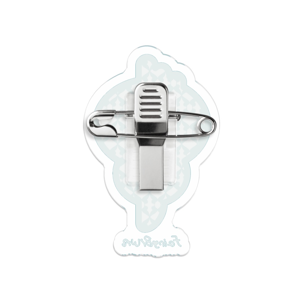 「琵琶湖の妖精 Fairy♥BIWA」びわこ和柄ダイカットアクリルバッジ