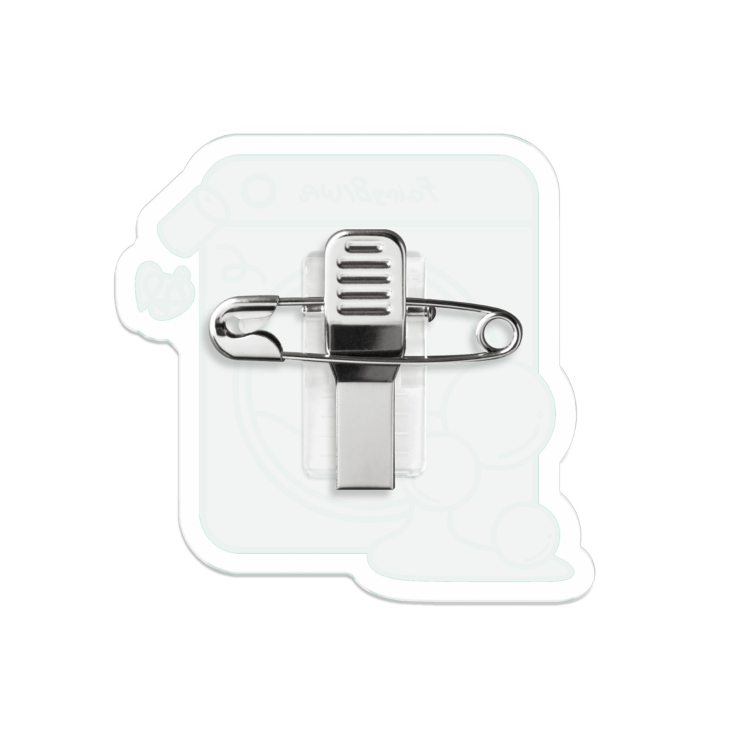 「琵琶湖の妖精 Fairy♥BIWA」びわこをせんたくダイカットアクリルバッジ