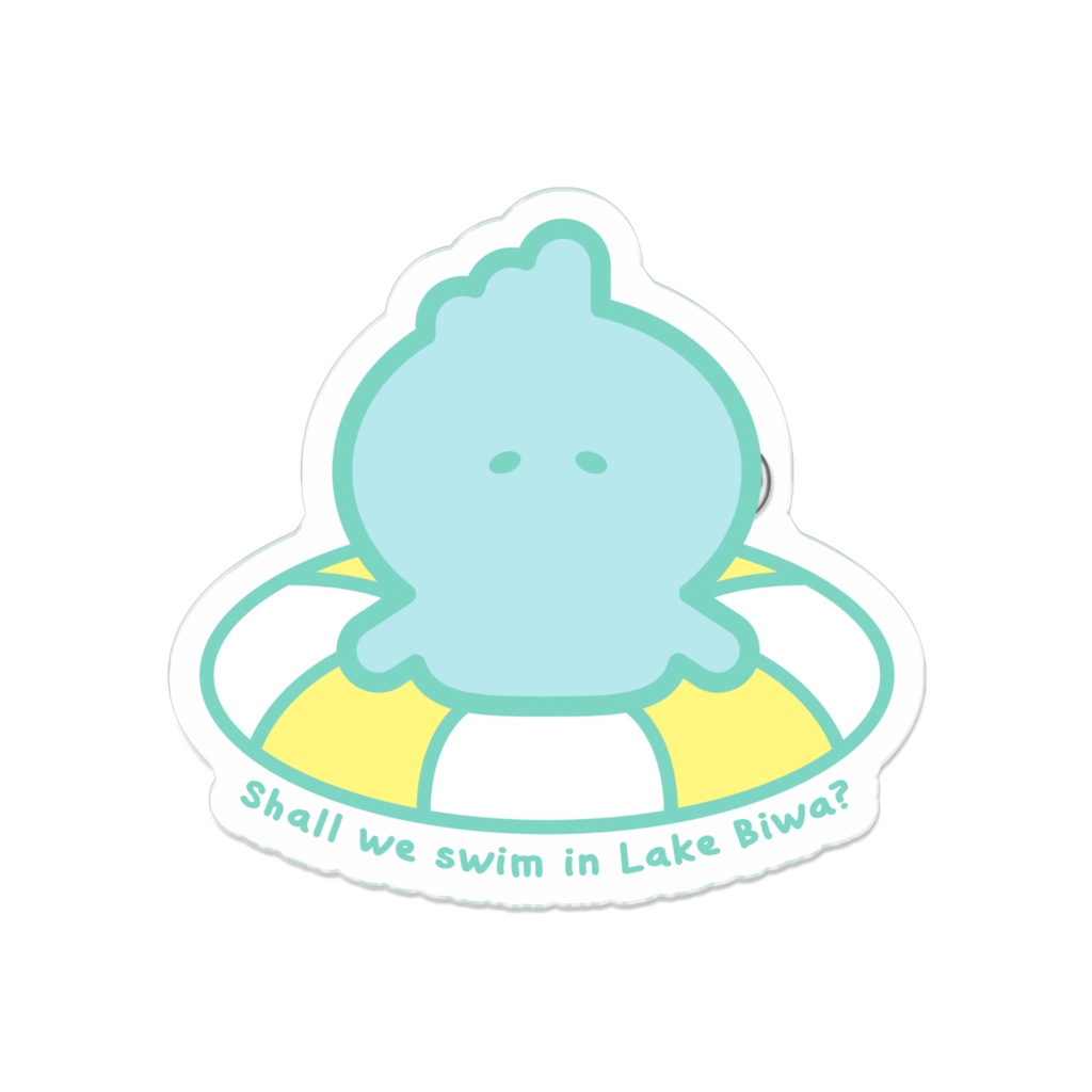 「琵琶湖の妖精 Fairy♥BIWA」湖水浴ダイカットアクリルバッジ