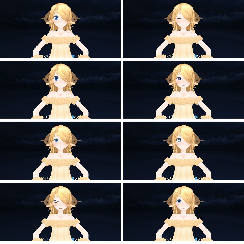 【 VRC想定 】ヒューマノイド3Dモデル『 Shera 』