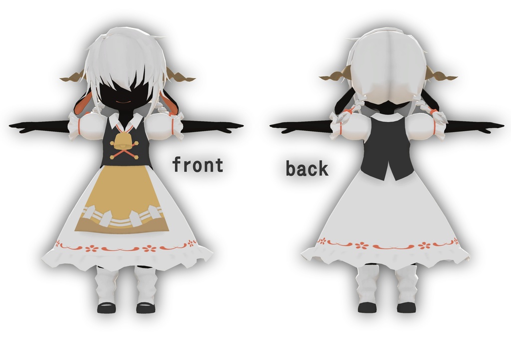 【 VRC想定 】ヒューマノイド3Dモデル『 Torte 』