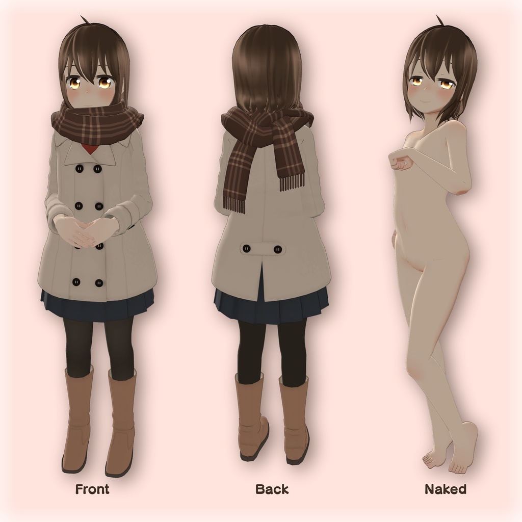 【 VRC想定 】ヒューマノイド3Dモデル『 天愛 』