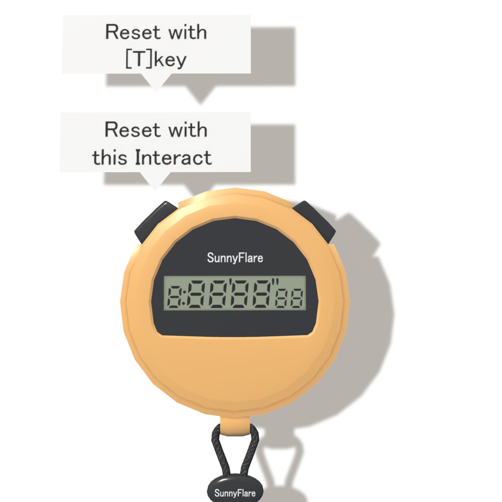 【VRCワールド向けギミック】ストップウォッチ