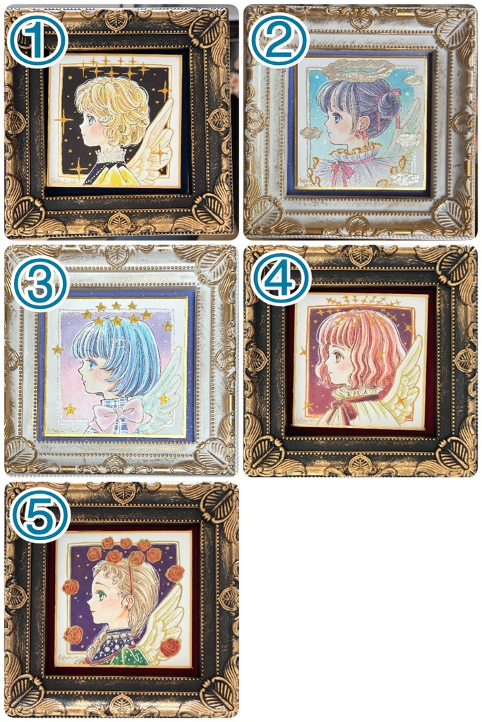 新作原画豆色紙　天使の横顔5種