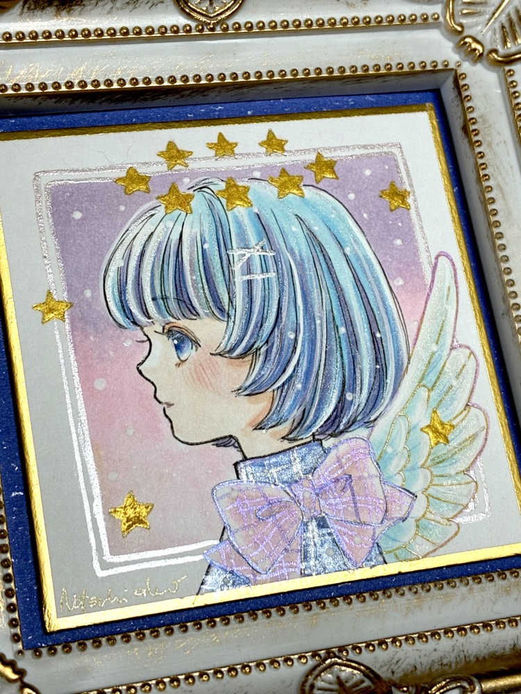 新作原画豆色紙 天使の横顔5種