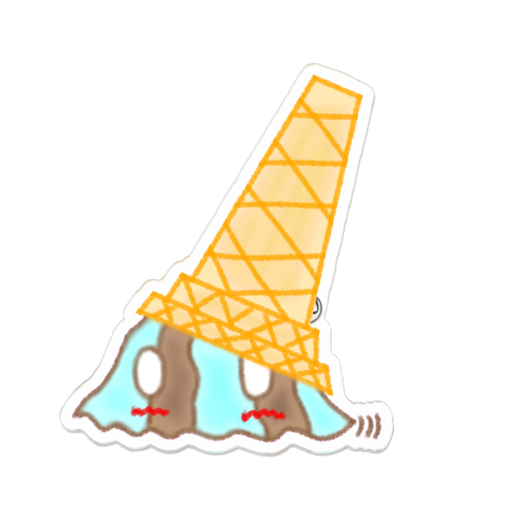 アイススライムチョコミントフレーバーアクリルバッジ