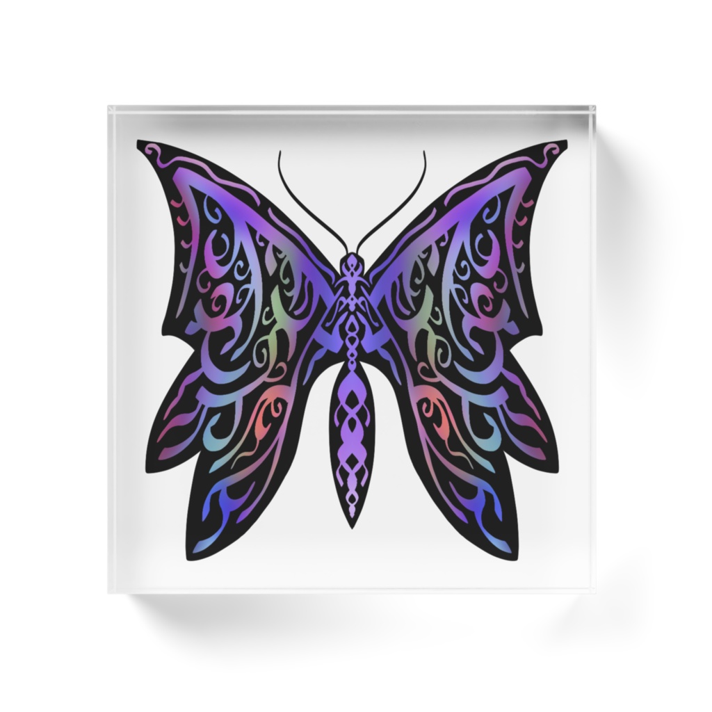 極彩蝶01アクリルブロック