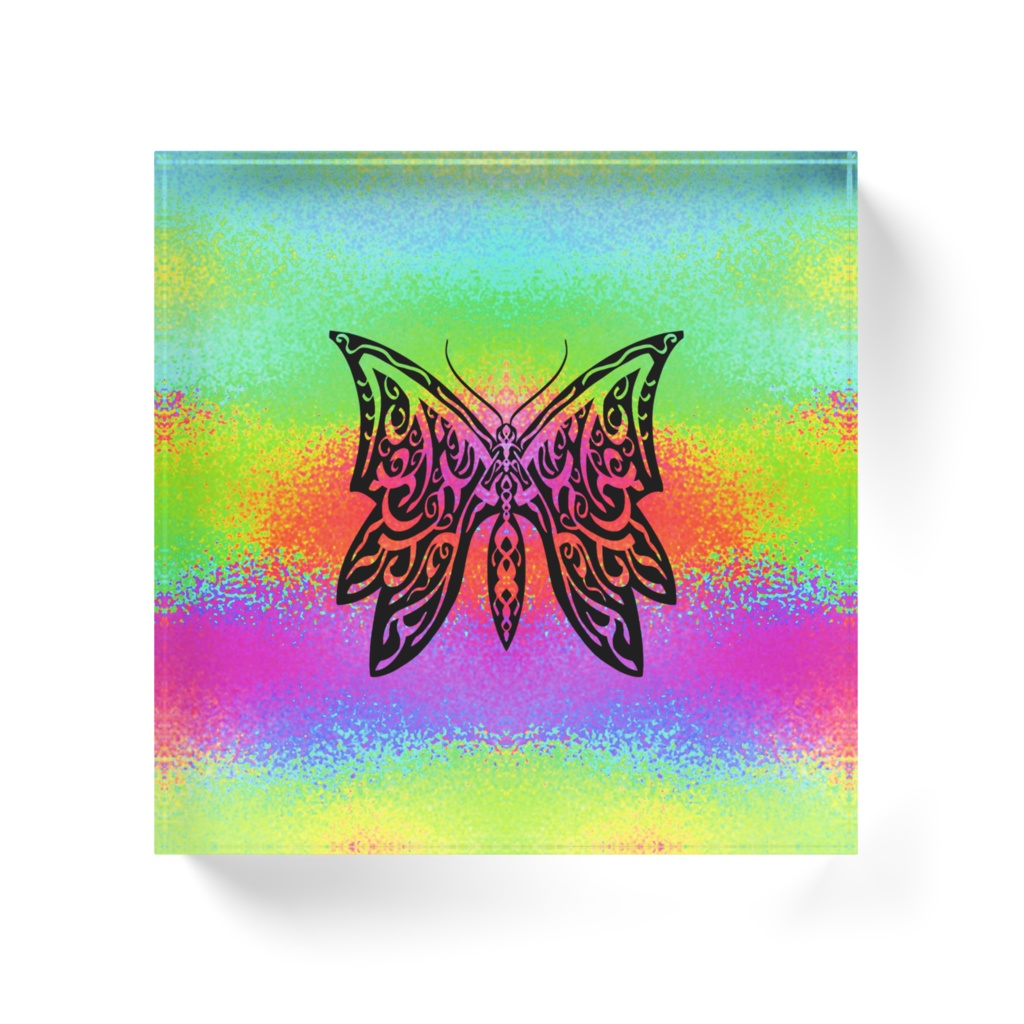 極彩蝶01_Mellowアクリルブロック