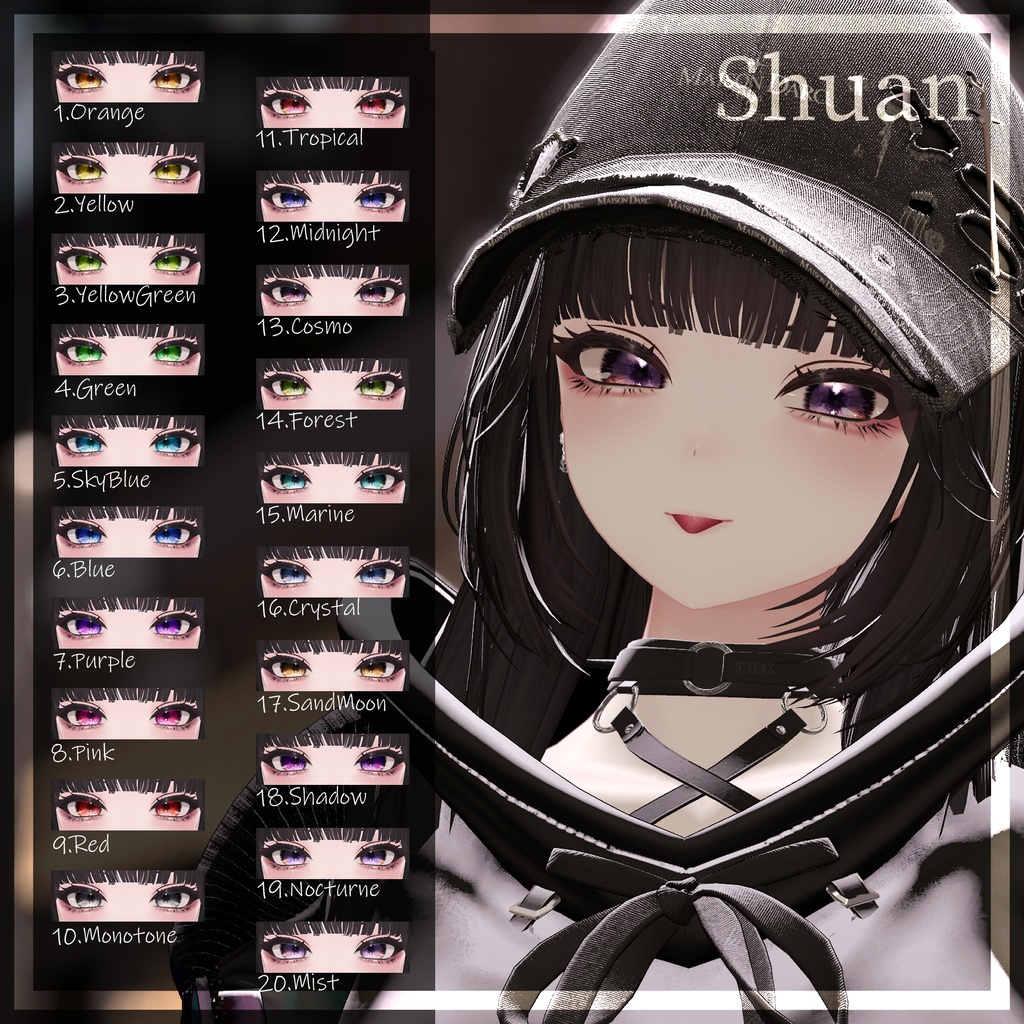 【36アバター】黄昏の微睡EyeTexture【20color】