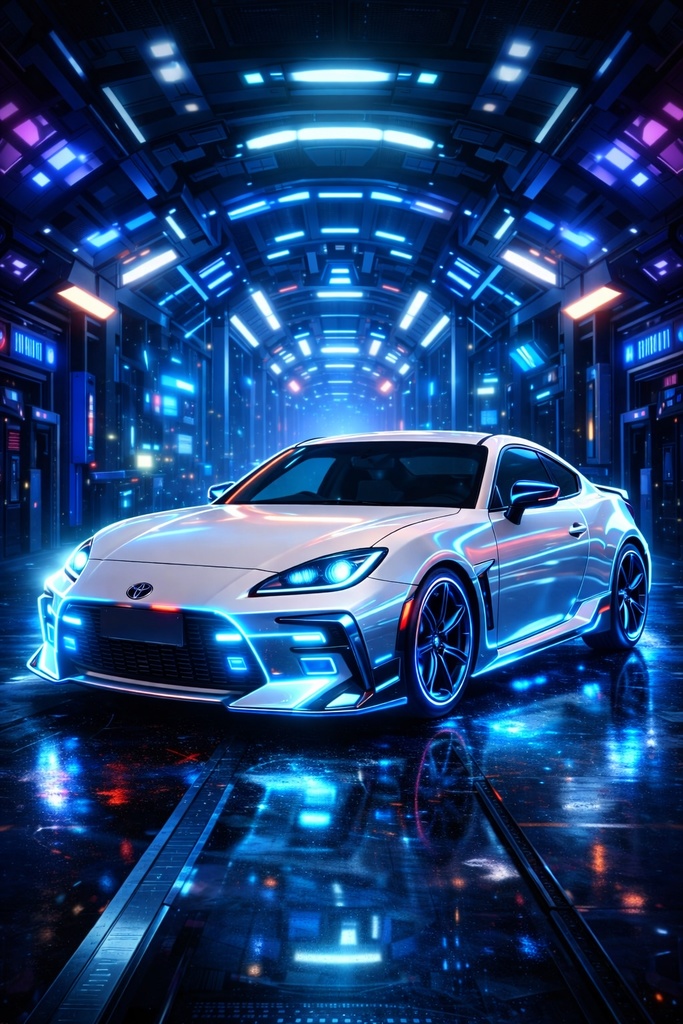 Cyberpunk Neon GR86 – Wallpaper Set (2 Images)