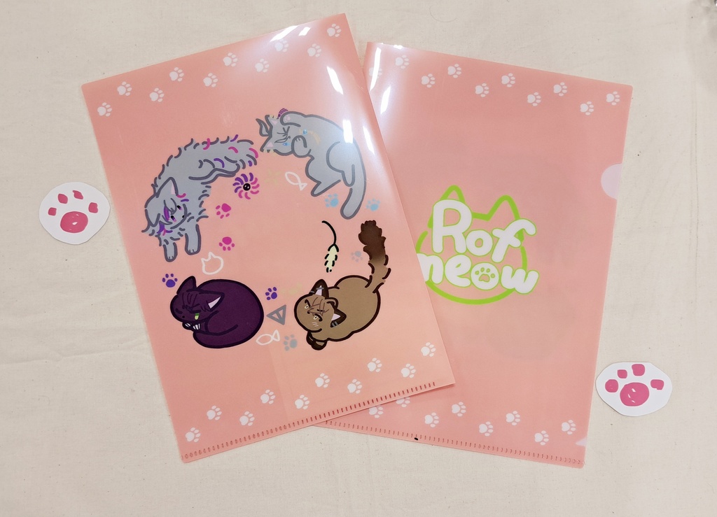 【非公式】ろふにゃおアクリルキーホルダー(鈴付き)&クリアファイルセット