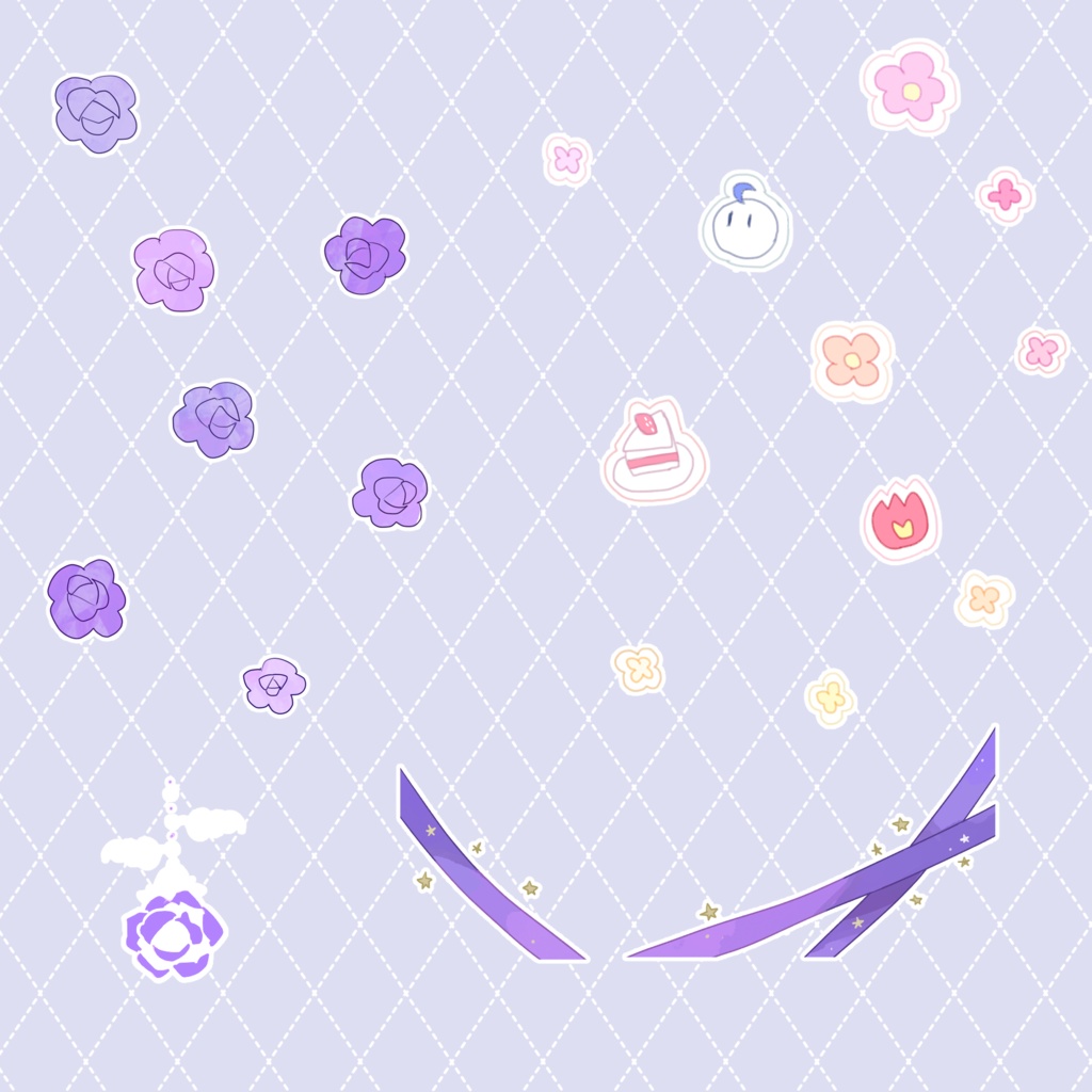 【無料/投げ銭有】花とかカーテンとかの手描き素材【TRPG素材】