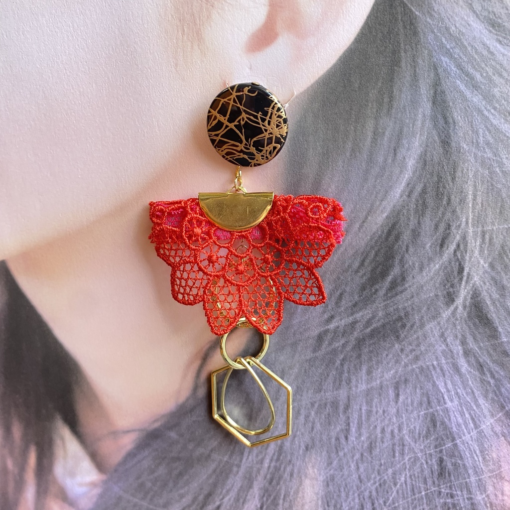 【刀剣乱舞】岩融・巴形薙刀・静形薙刀イメージアクセサリー【イヤリング・ピアス】