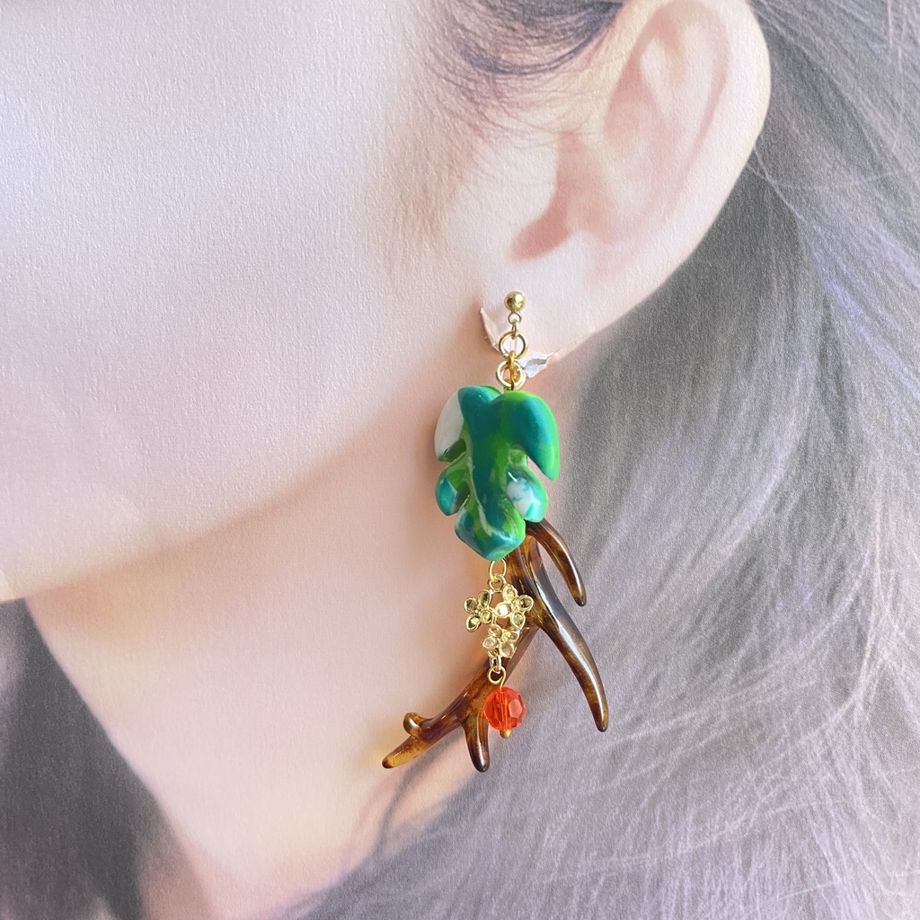 【刀剣乱舞】柏太刀イメージアクセサリー【イヤリング・ピアス】
