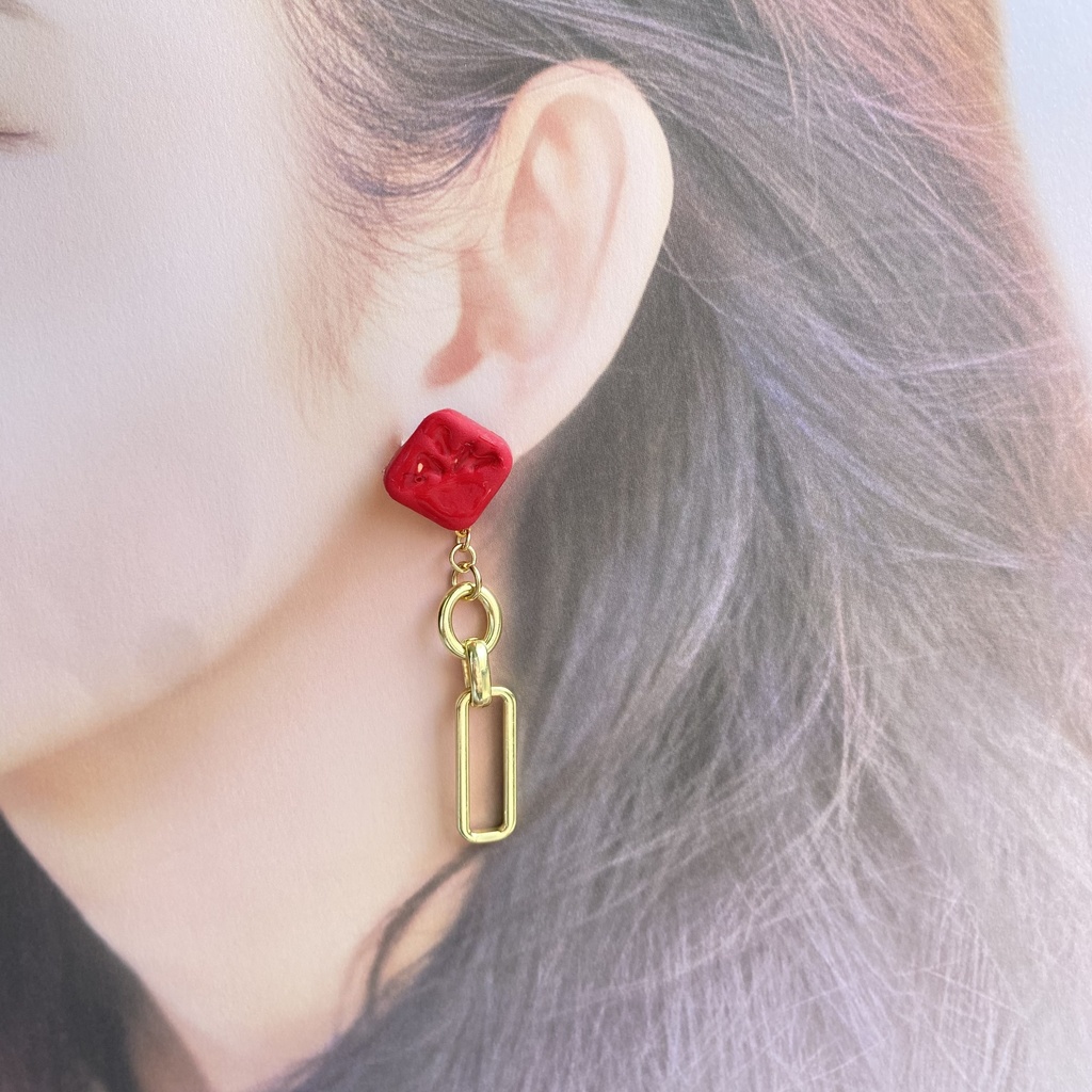 【ツイステ】ハーツラビュル寮イメージアクセサリー 【イヤリング・ピアス】