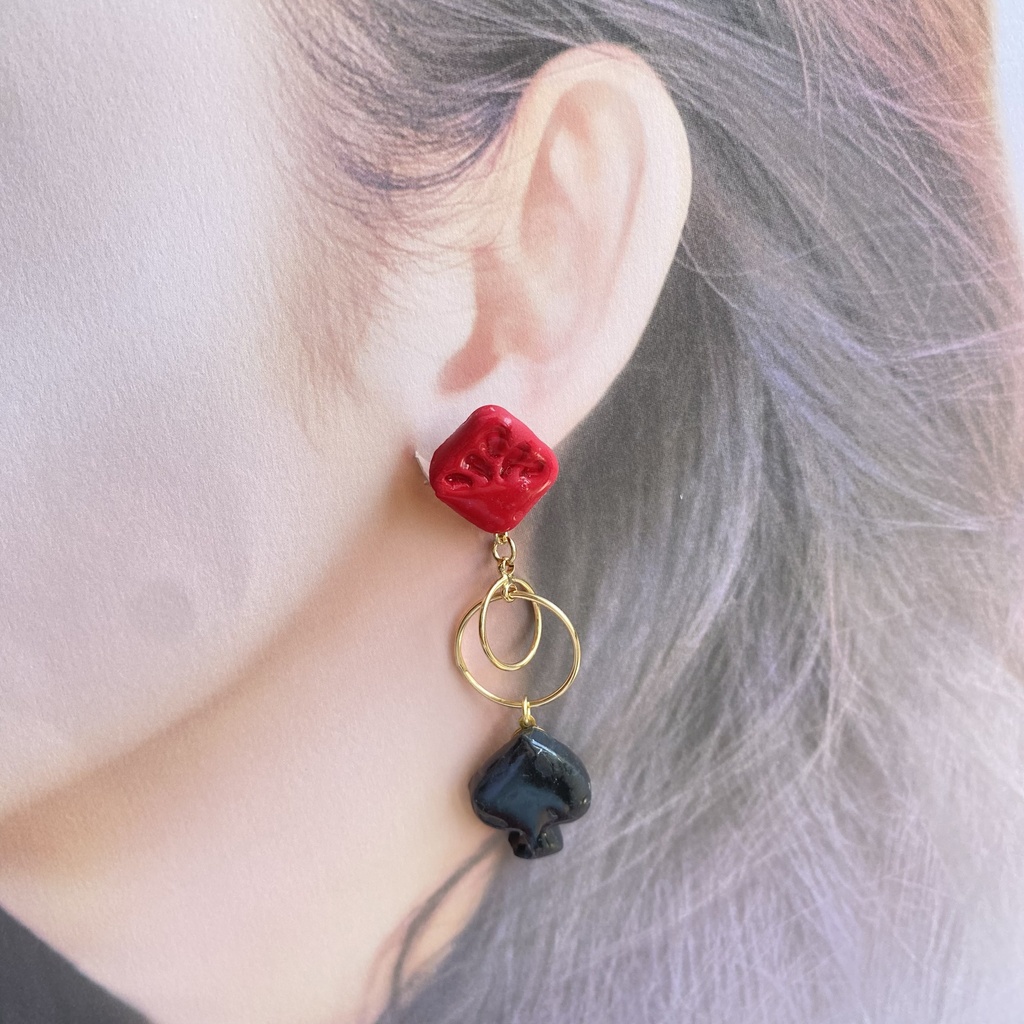 【ツイステ】ハーツラビュル寮イメージアクセサリー 【イヤリング・ピアス】