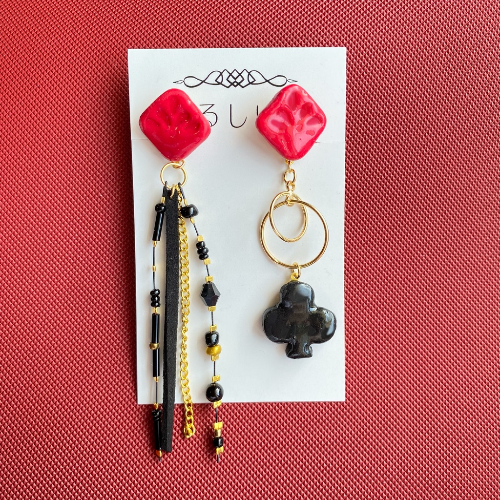 【ツイステ】ハーツラビュル寮イメージアクセサリー 【イヤリング・ピアス】