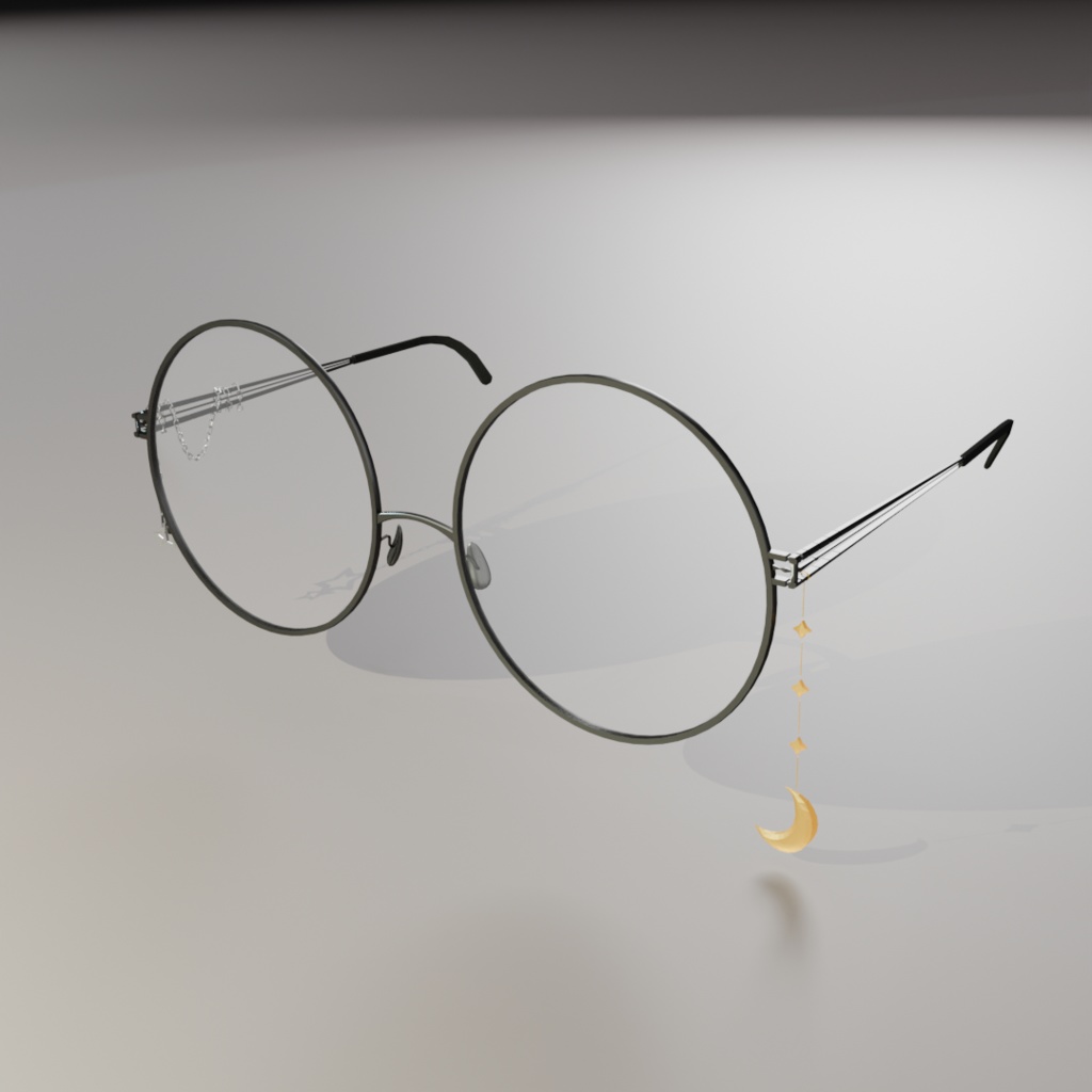 【丸眼鏡】Moonlight Glasses【VRC想定】
