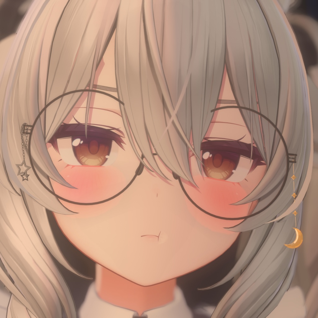 【丸眼鏡】Moonlight Glasses【VRC想定】