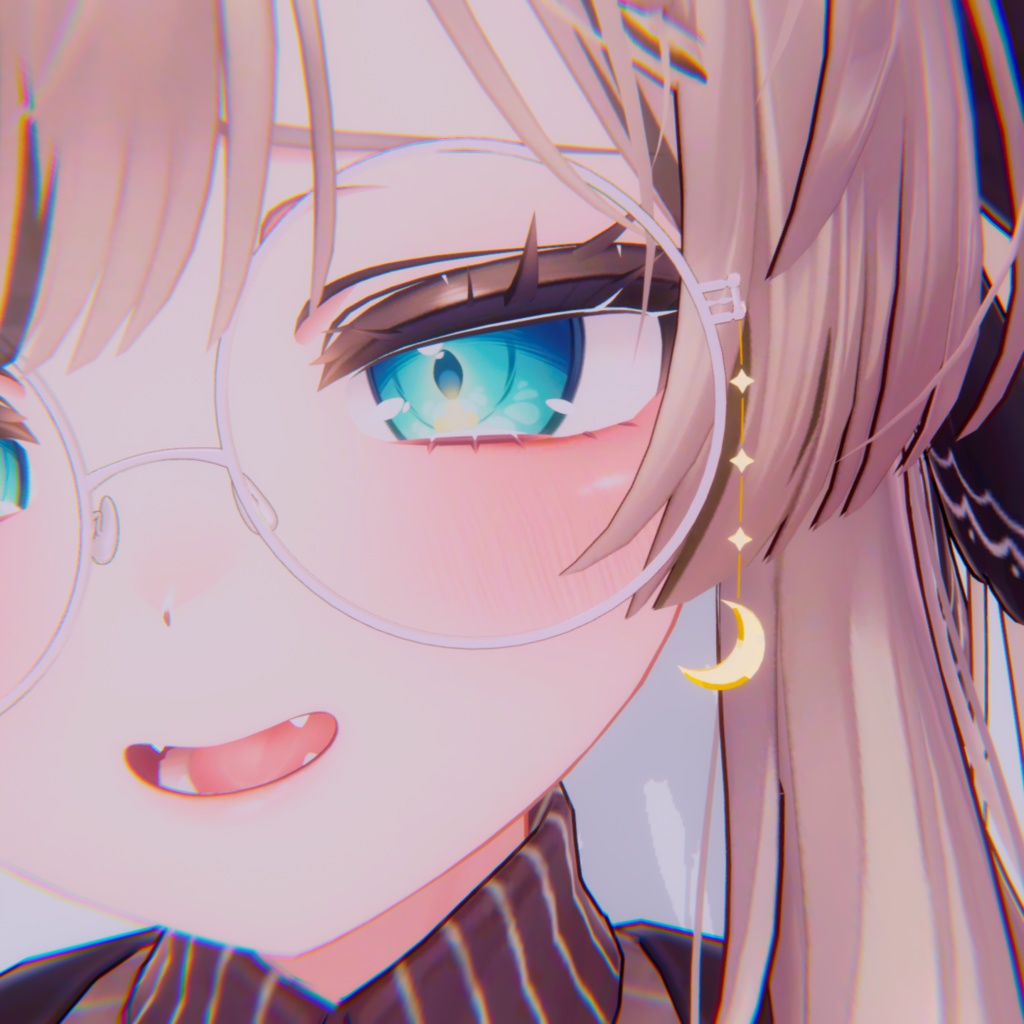 【丸眼鏡】Moonlight Glasses【VRC想定】