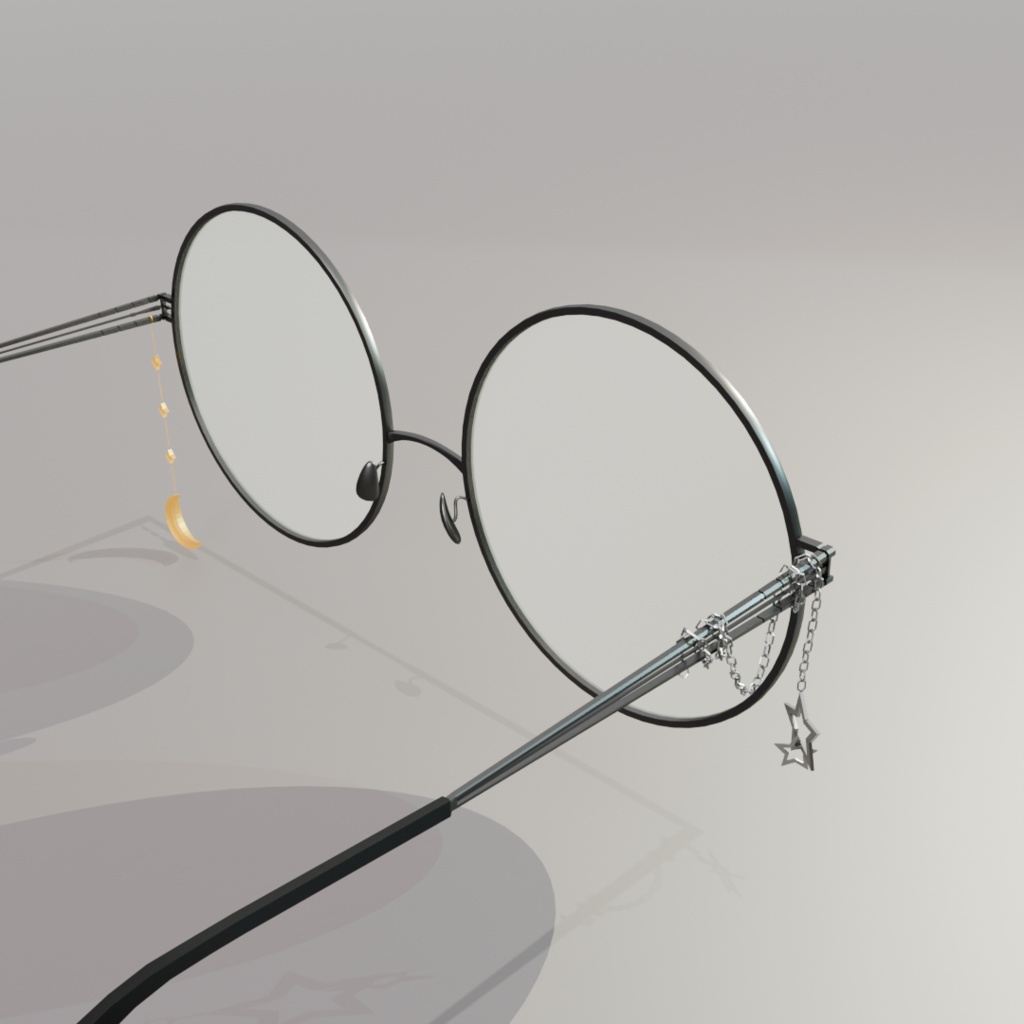 【丸眼鏡】Moonlight Glasses【VRC想定】